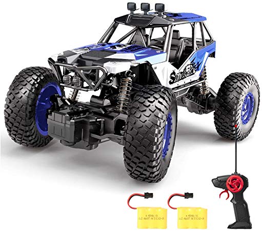 SPESXFUN Remote Control Car, Newest Vision 1/20 RC Car Off Road RC Truck Hobby Toy Cars Small Electric Vehicle Crawler for Kids and Adults with Two Batteries