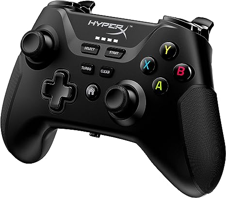 HyperX Clutch – Wireless Gaming Controller for Android and PC, Cloud and Mobile Gaming, Bluetooth, 2.4GHz Wireless, USB-C to USB-A Wired Connection, Detachable Phone Clip, Black