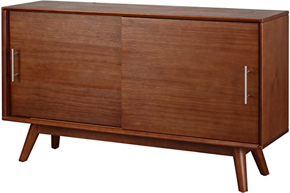 Amazon Brand – Rivet Mid-Century Modern Two-Door Media Console Table, 48"W, Antique Espresso