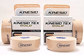 Kinesio Tex Gold FP Tape 1" x 5.5 Yards BEIGE (Pack of 4 Rolls)