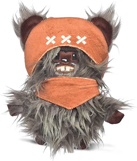 STAR WARS Dog Toy Ewok Plush Rope Frisbee Dog Toy | Plush STAR WARS Squeaky Dog Toy | Adorable Toys for All Dogs, Official Dog Toy Product of STAR WARS for Pets,Brown,9 Inch,FF13894