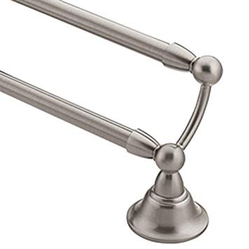 Moen DN6822BN 24-Inch Inspirations Double Towel Bar (Brushed Nickel)