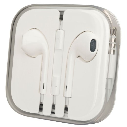 Earphones Earpods Earbuds for Apple Iphone 55s66plus6s6splus and Samaung and More with Mic and Volume Control White Choose Your Own Count 1x EARPHONES