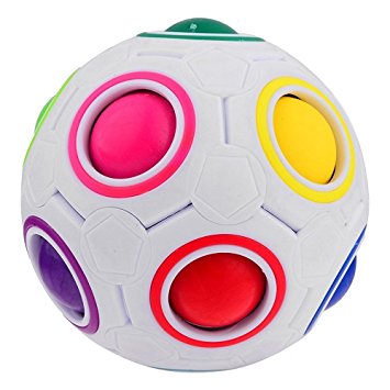 Lanlan Children's 3D Intelligence Puzzle Magic Rainbow Ball Puzzle Toys Speed Cube (11 Colors)