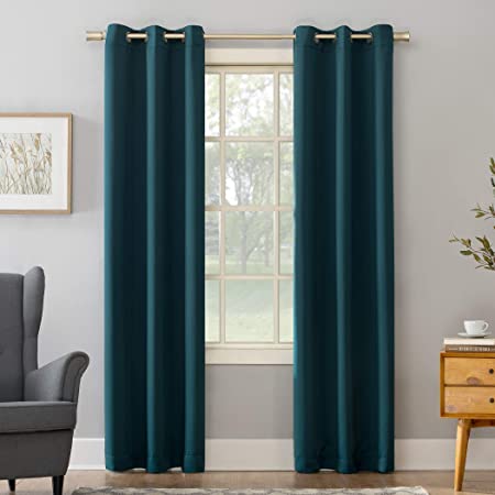 Sun Zero Becca Energy Efficient Grommet Curtain Panel, 40" x 84", Teal