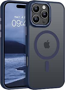 BENTOBEN for iPhone 16 Pro Max Case 2024, Phone case iPhone 16 Pro Max Magnetic Case [Compatible with Mag Safe] Translucent Matte Slim Shockproof Protective Cover for iPhone 16 Pro Max 6.9" Deep Blue