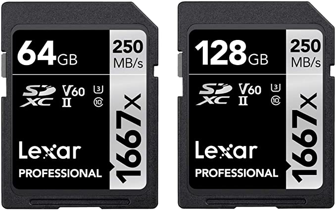 Lexar Professional (LSD64GCBNA1667) 1667X 64GB SDXC Uhs-II/U3   128 GB