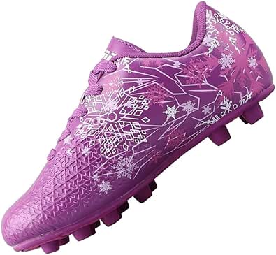 Vizari Frost 3 FG Kids Soccer Cleats | Frost Themed Synthetic Upper | Durable Two-Color Outsole | Outdoor Firm Ground Soccer Shoes | Perfect for Girls and Boys