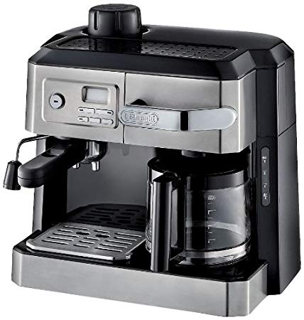 DeLonghi BCO330T Combination Steam Espresso and 10c Drip Coffee Machine with Manual Frothing and Stainless Steel Accents