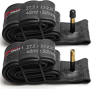 Fincci Pair 27.5 x 2.10-2.35 Inch Bike Inner Tubes, 48mm Schrader Valve – Pack of 2, Ideal for Mountain, MTB, Road, and Hybrid Bicycles