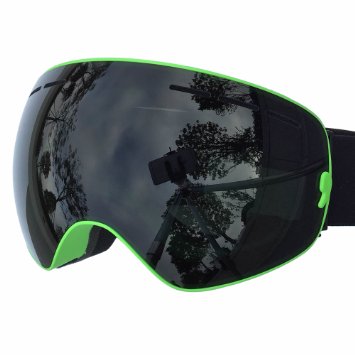 Zionor Snowmobile Snowboard Skate Ski Goggles with Detachable Lens
