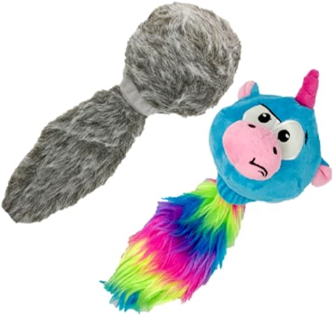 Hyper Pet Doggie Tail & Unicorn Pal Interative Plush Dog Toys - 2 Pack Value Pack (Interactive Dog Toys That Wiggles, Vibrates & Barks–Dog Toys for Boredom & Stimulating Play) Colors May Vary