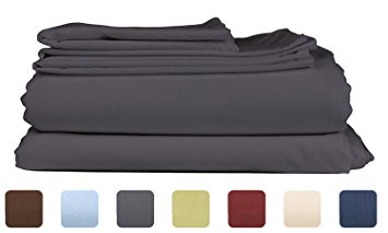 Queen Size Sheet Set - 4 Piece - Hotel Luxury Bed Sheets - Extra Soft - Deep Pockets - Easy Fit - Breathable & Cooling Sheets - Wrinkle Free - Comfy – Dark Grey Bed Sheets - Queens Sheets – 4 PC