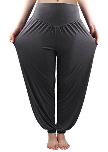 fitglam Women's Soft Modal Yoga Pants Long Baggy Sports Workout Dancing Trousers