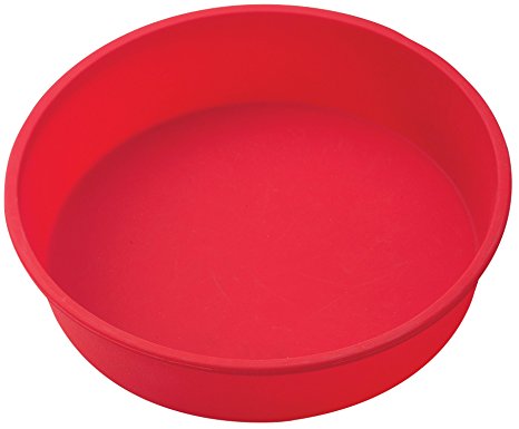 Mrs. Anderson’s Baking Silicone 9-Inch Round Cake Pan Baking Mold, BPA Free, Non-Stick European-Grade Silicone, 9.5 x 2.25-Inches