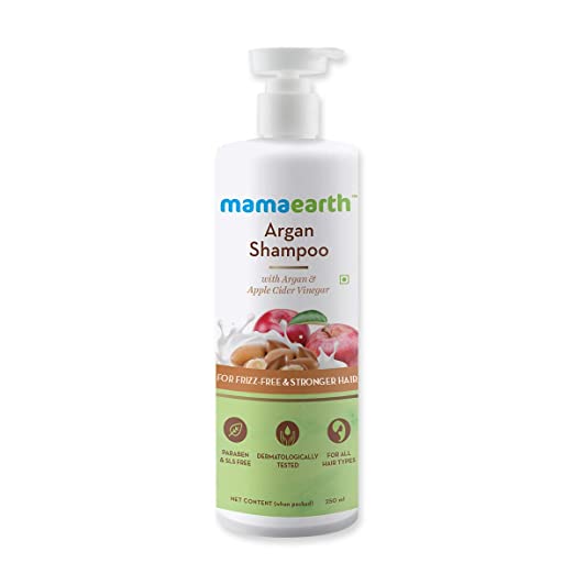 Mamaearth Argan & Apple Cider Vinegar Shampoo For Dry & Frizzy Hair, with Argan & Apple Cider Vinegar for Frizz-Free & Stronger Hair 250 ml