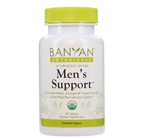 Banyan Botanicals Mens Support - Certified Organic 90 Tablets - Promotes Vitality Strength and Proper Function of the Male Reproductive System