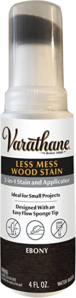 Varathane Less Mess Wood Stain and Applicator, 4 oz, Ebony