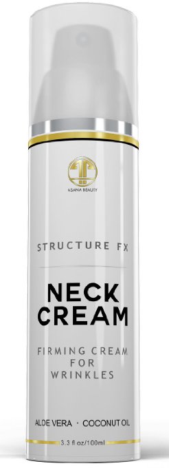 Neck and Decollete Firming Cream 3.3 Ounce - Tighten and Moisturize Your Skin | Collagen, Aloe and Coconut Oil for Skin Rejuvenation | Anti Wrinkle and Anti Aging Cream for Neck and Chest