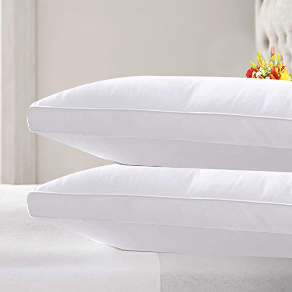 Kensingtons Luxury Mulberry Silk Filled Pillows, Hypoallergenic 400 TC, Egyptian Cotton Cover Hotel Quality Standard Pillows 48cm x 74cm (2 X Pillow)
