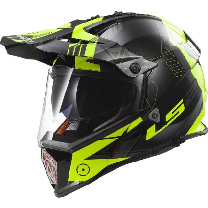 LS2 Helmets Pioneer Trigger Adventure Off Road Motorcycle Helmet with Sunshield (Yellow, X-Large)