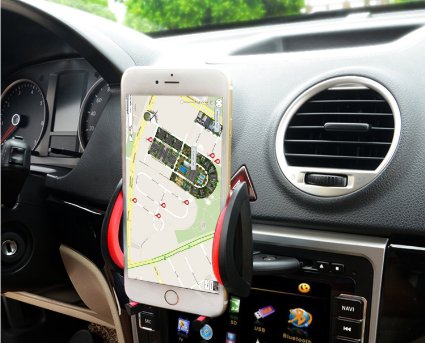 Car MountU-good Universal 360deg Swivel CD Slot Car Mount Holder Cradle W Quick Release Button for iPhone 66Plus 6S6S Plus5SSamsung Galaxy S7S7 EdgeS6S6 EdgeS5NexusSonyLGHTCGPS Devices