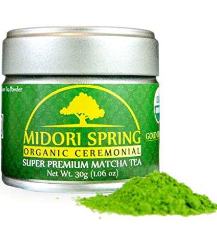 Midori Spring Organic Ceremonial Matcha - Gold Class - Super Premium 1st Harvest Japanese Matcha Green Tea (30g)