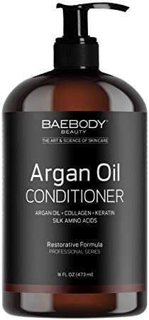 Baebody Moroccan Argan Oil Conditioner with Keratin, 16 Ounces