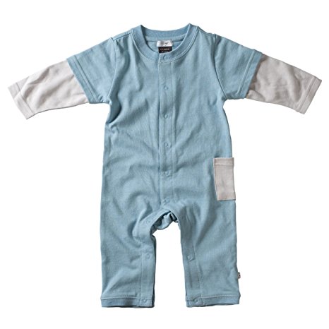 Babysoy Layered One Piece , Ocean 6-12 Months