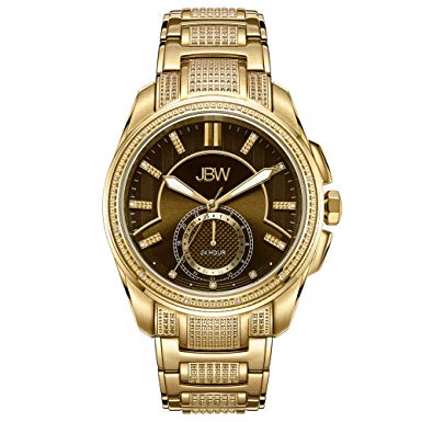 JBW Luxury Men's Prince J6371 0.23 ctw Diamond Wrist Watch with Stainless Steel Bracelet