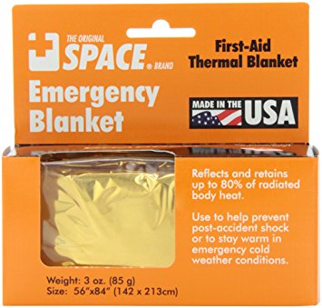 Grabber Outdoors The Original Space Brand Emergency Survival Blanket- Gold/Silver