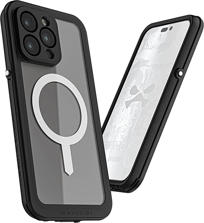 Ghostek NAUTICAL slim iPhone 14 Pro Max Case Waterproof with Screen Protector, MagSafe Magnet, and Camera Lens Cover Rugged Full Body Shell Designed for 2022 Apple iPhone 14 Pro Max (6.7 inch) (Clear)