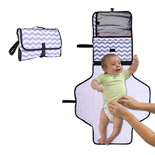 UMLIFE Portable Diaper Changing Pad Toddler Waterproof Clutch Bag Baby Changing Station Infant Travel Diaper Mat Kit