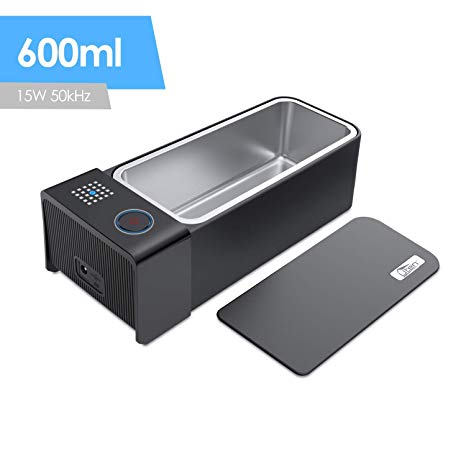 Ultrasonic Cleaner, Uten 600ml Professional Ultrasonic Washing Machine Low Noise for Diamonds, Watches, Eyeglasses, Jewelry, Dentures Portable Personal Care Cleaner with Food Grade Stainless Steel