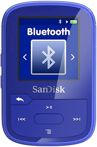 SanDisk Clip Sport Plus 32GB Wearable, Bluetooth MP3 Player - Blue