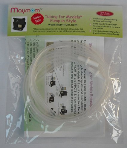 Steam-safe Tubing (Retail Pack of 2) for Medela Pump in Style and New Pump in Style Advanced Breast Pump - 100% BPA Free, Replacement Parts for Medela Part # 87212, 8007212, 8007156; Will Not Melt in Medela Micro Steam Bag.