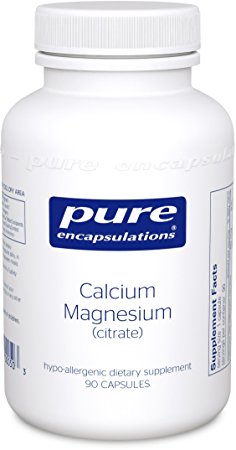 Pure Encapsulations - Calcium Magnesium (Citrate) - Highly-Absorbable, Hypoallergenic Calcium Supplement with Magnesium - 90 Capsules