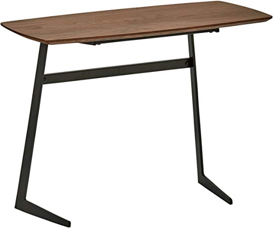 Rivet Industrial Modern Wood and Metal Coffee Table, 31.5"W, Walnut