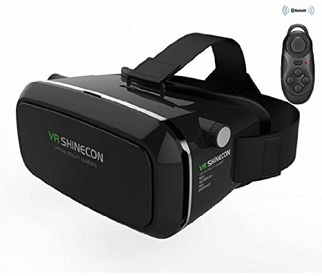 Future is Here Ecoastal 2016 New Release 3D VR Virtual Reality Glasses Headset with Remote Wireless Controller Focal and Pupil Distance adjustment