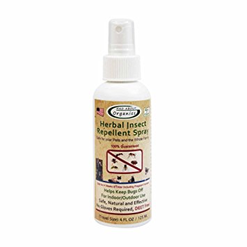 Mad About Organics All Natural Dog & Cat Herbal Insect Repellent Flea & Tick Topical Spray 4oz