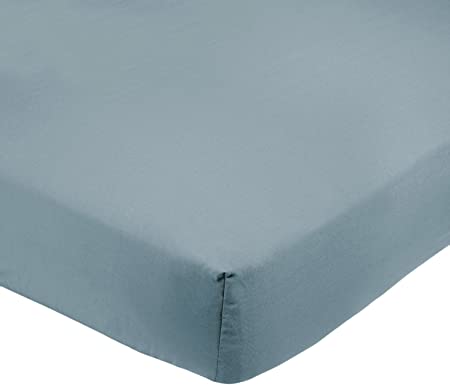 AmazonBasics Microfibre Fitted Sheet, King, Spa Blue