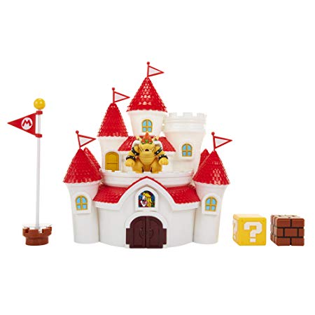 Nintendo Super Mario Mushroom Kingdom Castle Playset with Exclusive 2.5” Bowser Figure