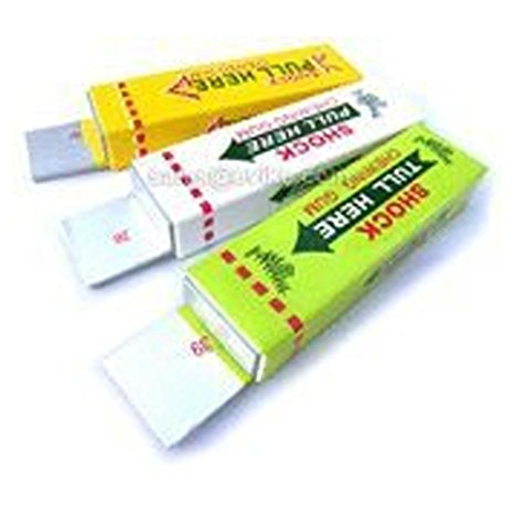 One Pack of Shocking Gum, Funny Shock Gag (Random Color)