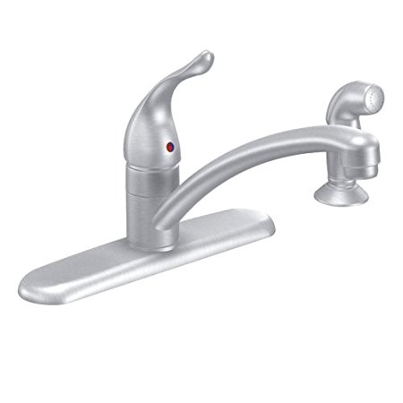 Moen 7430BC Chateau One-Handle Low Arc Kitchen Faucet, Brushed Chrome