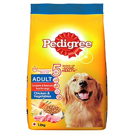 Pedigree Dry Food for Adult Dogs, Chicken & Vegetables Flavour, 1.2kg Pack