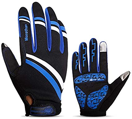 YEHOBU Cycling Gloves Men Women Mountain Biking Gloves with 5mm Gel Padded Unisex Cycling Gloves Breathable Wear Resistant Anti-Slip Shock-Absorbing Pad Breathable (L)