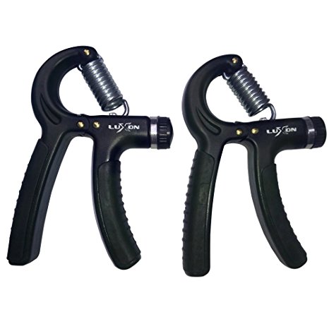 Luxon 2 Pack Hand Grip Strengthener Adjustable Resistance 22-110 Lbs (10 - 50kg) -Hand Grip Exerciser, Strengthen Grip, Hand Squeezer, Forearm Grip, Hand Exercise, Gripper, Finger Strengthener