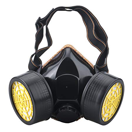 Ewolee Anti-Dust Spray Chemical Gas Dual Cartridge Respirator Paint Filter Mask