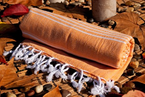 Orange High Quality Cotton Towel As Bath Towel Beach Towel Turkish Towel Gym Fouta Fitness Throw Pool Yoga Spa Backback Camping Swimming Picnic Blanket