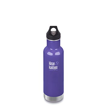 Klean Kanteen Classic Double Wall Vacuum Insulated Stainless Steel Water Bottle with Leak Proof Loop Cap